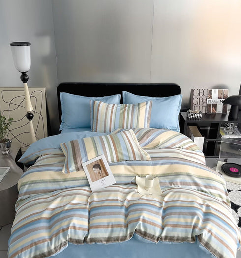 Florida Hudson King Size Imported Bed Sheet Set with Coordinated Pillow Covers
